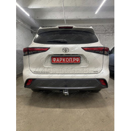 T077C GALIA Полностью оцинкованный фаркоп на Toyota Highlander 2021-. Тип шара: C (горизонтальный съемный). Без подрезки бампера. Нагрузки: 2200/100 кг, масса фар