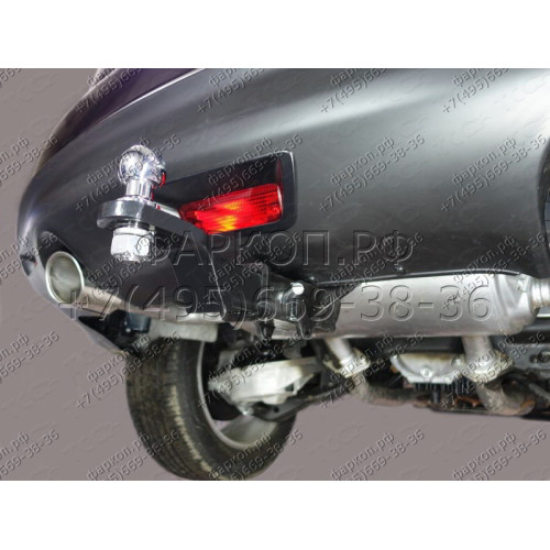 TCU00005N ТСС Фаркоп на Infiniti QX70 2015-2017 без подрезки бампера. Тип шара: E (шаровый узел под американский квадрат с нержавеющим шаром). Нагрузки: 1500/80 кг