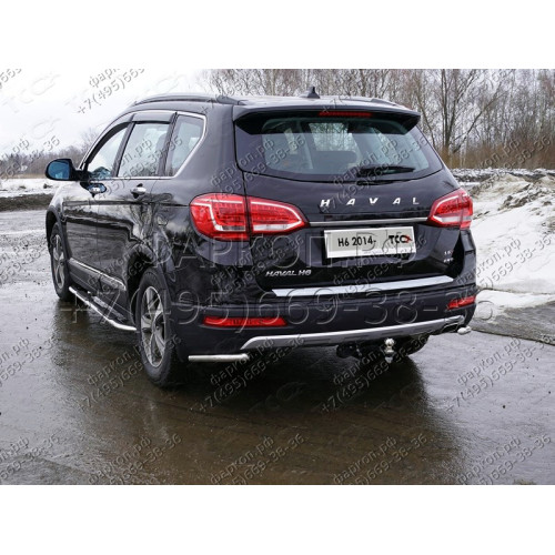 TCU00135 ТСС Фаркоп на Haval H6 2015-2020, Haval M6 2023- с накладкой с надписью Haval. Требуется подрезка бампера. Тип шара: E (шаровый узел под американский квадрат). Нагрузки: 1500/100 кг