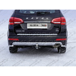 TCU00135 ТСС Фаркоп на Haval H6 2015-2020, Haval M6 2023- с накладкой с надписью Haval. Требуется подрезка бампера. Тип шара: E (шаровый узел под американский квад