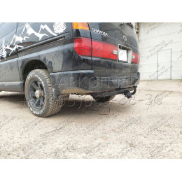 H.T52.A HALTY Фаркоп на Toyota Granvia 1995-2004, Toyota Grand Hiace 1999-2002, Toyota Hiace H12, H22, H18, H28 1995-2005 без подрезки бампера. Тип шара: A. Нагрузки: 750/75 кг, масса фаркопа 14,8 к