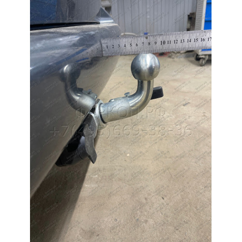 V064C GALIA Полностью оцинкованный фаркоп на Volkswagen Transporter / Caravelle / Multivan T5 2003-2015, T6 2015-2024, включая 4WD, включая модели с парктрониками. Тип шара: C (горизонтальный съемный). Без выреза бампера. Нагрузки: 2800/120 кг, масса фарк