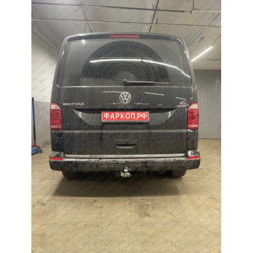 V064C GALIA Полностью оцинкованный фаркоп на Volkswagen Transporter / Caravelle / Multivan T5 2003-2015, T6 2015-2024, включая 4WD, включая модели с парктрониками. Тип шара: C (горизонтальный съемный). Без выреза бампера. Нагрузки: 2800/120 кг, масса фарк