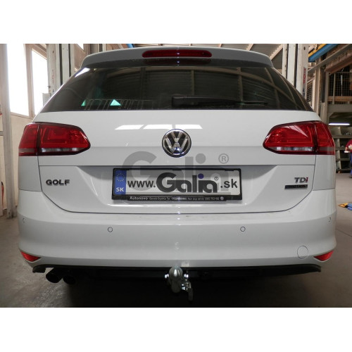 V073A GALIA Полностью оцинкованный фаркоп на Volkswagen Golf VII универсал 2WD/4WD 2013-2019. Тип шара: A. Без выреза бампера. Нагрузки: 2000/100 кг, масса фаркопа 12,12 кг
