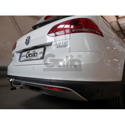 V073A GALIA Полностью оцинкованный фаркоп на Volkswagen Golf VII универсал 2WD/4WD 2013-2019. Тип шара: A. Без выреза бампера. Нагрузки: 2000/100 кг, масса фаркопа 12,12 кг