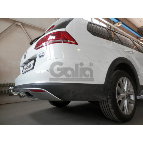 V073A GALIA Полностью оцинкованный фаркоп на Volkswagen Golf VII универсал 2WD/4WD 2013-2019. Тип шара: A. Без выреза бампера. Нагрузки: 2000/100 кг, масса фаркопа 12,12 кг
