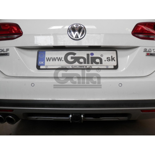 V073A GALIA Полностью оцинкованный фаркоп на Volkswagen Golf VII универсал 2WD/4WD 2013-2019. Тип шара: A. Без выреза бампера. Нагрузки: 2000/100 кг, масса фаркопа 12,12 кг