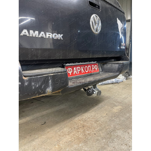 V076C GALIA Полностью оцинкованный фаркоп на Volkswagen Amarok 2010-2022. Тип шара: C (горизонтальный съемный). Установка без снятия и выреза бампера. Нагрузки: 3500/130 кг, масса фаркопа 6,37 кг