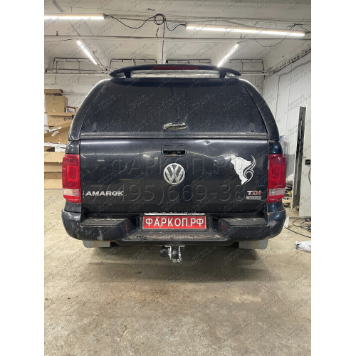 V076C GALIA Полностью оцинкованный фаркоп на Volkswagen Amarok 2010-2022. Тип шара: C (горизонтальный съемный). Установка без снятия и выреза бампера. Нагрузки: 3500/130 кг, масса фаркопа 6,37 кг