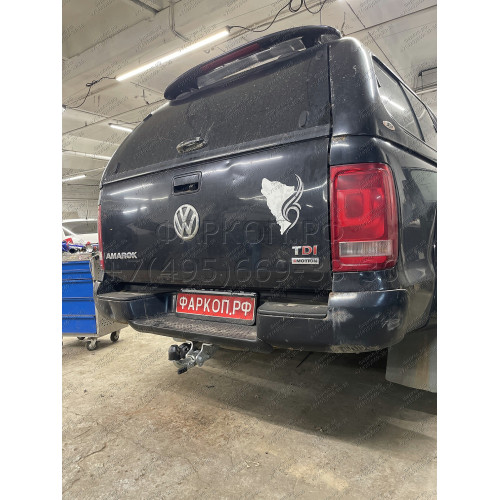 V076C GALIA Полностью оцинкованный фаркоп на Volkswagen Amarok 2010-2022. Тип шара: C (горизонтальный съемный). Установка без снятия и выреза бампера. Нагрузки: 3500/130 кг, масса фаркопа 6,37 кг