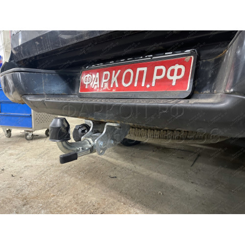V076C GALIA Полностью оцинкованный фаркоп на Volkswagen Amarok 2010-2022. Тип шара: C (горизонтальный съемный). Установка без снятия и выреза бампера. Нагрузки: 3500/130 кг, масса фаркопа 6,37 кг