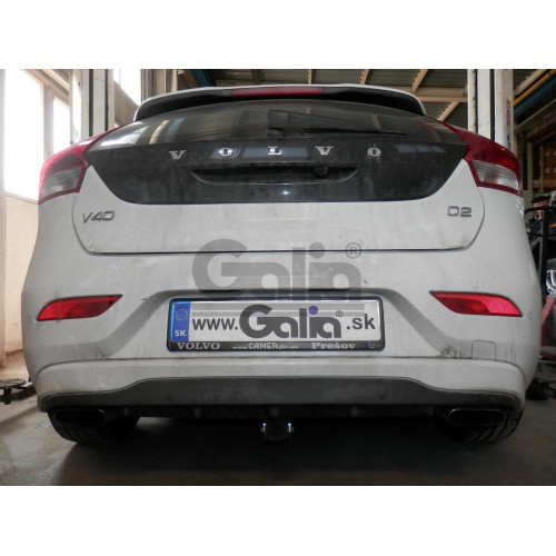 V080C GALIA Полностью оцинкованный фаркоп на Volvo V40 2012-2019. Тип шара: C (горизонтальный съемный). Без выреза бампера. Нагрузки: 1700/75 кг, масса фаркопа 14,37 кг
