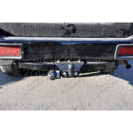 4126-F ORIS Фаркоп на Mitsubishi Pajero Sport 1998-2008, Montero Sport 1998-2008 без выреза в бампере. Тип шара: F. Нагрузки: 2000/100 кг, масса фаркопа 18,9 кг (без электрики в комп
