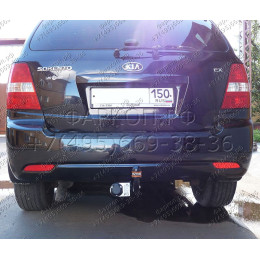 KI 12 AVTOS Фаркоп на Kia Sorento 2006-2009. Необходима подрезка бампера. Тип шара: A. Нагрузки: 1500/100 кг, масса фаркопа 26 кг (без электрики в комплекте)