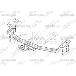 NS 21 AVTOS Фаркоп на Nissan Pathfinder R51 2004-2014. Необходима подрезка бампера. Тип шара: A. Нагрузки: 2000/100 кг, масса фаркопа 9,5 кг (без электрики в комплекте)
