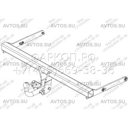 SK 12 AVTOS Фаркоп на Volkswagen Tiguan 2016-2024, Seat Ateca 2016- (без подрезки бампера), Skoda Kodiaq 2017-2023 (требуется подрезка бампера). Тип шара: A. Нагрузки: 2500/100 к, масс