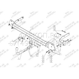 TY 17 AVTOS Фаркоп на Toyota Camry седан 2006-2011 без подрезки бампера. Тип шара: A. Нагрузки: 1800/80 кг, масса фаркопа 15,5 кг (без электрики в комплекте)