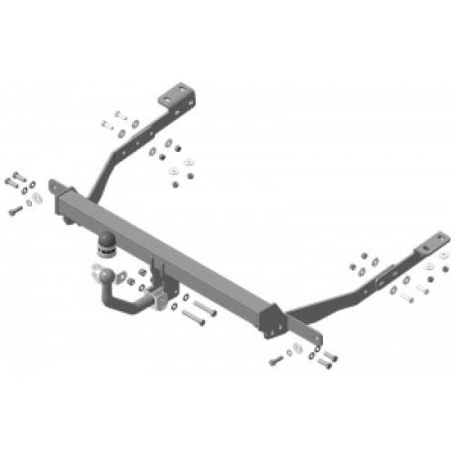 91601-A MOTODOR Фаркоп с оцинкованным шаром на Citroen Berlingo L1,L2 2008-2018, 2018-, Peugeot Partner L1,L2 2008-2018, 2018-, Opel Combo L1 2018-, Peugeot Rifter L1 2019-, Toyota Proace City L1 2019-, FIAT Doblo L1 2022- без выреза в бампере. Тип шара: 