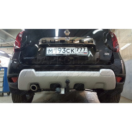 R115-A Лидер-плюс ТСУ для Renault Duster 4WD 2011-2015, 2015-2021, 2021-2022 (без выреза бампера), Renault Duster 2WD 2011-2015, 2015-2021, 2021-2022, Nissan Terrano 2014-2022 (требуется подрезка бампе