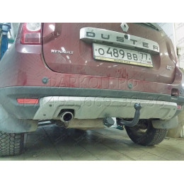 R115-A Лидер-плюс ТСУ для Renault Duster 4WD 2011-2015, 2015-2021, 2021-2022 (без выреза бампера), Renault Duster 2WD 2011-2015, 2015-2021, 2021-2022, Nissan Terrano 2014-2022 (требуется подрезка бампе