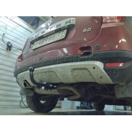R115-A Лидер-плюс ТСУ для Renault Duster 4WD 2011-2015, 2015-2021, 2021-2022 (без выреза бампера), Renault Duster 2WD 2011-2015, 2015-2021, 2021-2022, Nissan Terrano 2014-2022 (требуется подрезка бампе