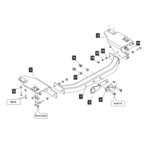 249509 BALTEX Фаркоп на Lexus GX 2014-2023 без снятия и выреза бампера. Тип шара: F. Нагрузки: 3500/150 кг, масса фаркопа 26,6 кг (без электрики в комплекте)
