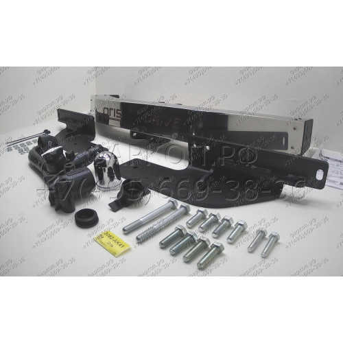 3082-AK41 ORIS Распродажа! Тюнинговый фаркоп с металлической накладкой на Toyota Land Cruiser Prado J150 2010-2023, Lexus GX460 2010-2014 без выреза в бампере. Тип шара: AK41 (Вертикально-съемный шар с ключом). Нагрузки: 1500/75 кг, масса фаркопа 32,6 кг 