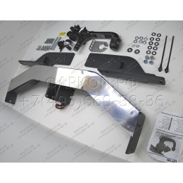 3082-AK41 ORIS Распродажа! Тюнинговый фаркоп с металлической накладкой на Toyota Land Cruiser Prado J150 2010-2023, Lexus GX460 2010-2014 без выреза в бампере. Тип шара: AK41 (Ве