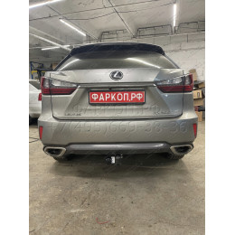 3097-A ORIS Фаркоп на Lexus RX, кроме RX350L 2016-2022 без выреза в бампере. Тип шара: A. Нагрузки: 2500/120 кг, масса фаркопа 25,8 кг (без электрики в комплекте)