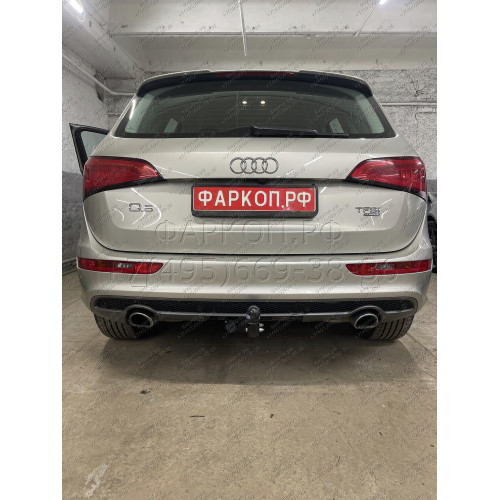3551-A ORIS Фаркоп на Audi Q5 2008-2016 без выреза в бампере. Тип шара: A. Нагрузки: 1500/75 кг, масса фаркопа 19,2 кг (без электрики в комплекте)
