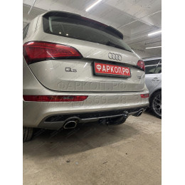 3551-A ORIS Фаркоп на Audi Q5 2008-2016 без выреза в бампере. Тип шара: A. Нагрузки: 1500/75 кг, масса фаркопа 19,2 кг (без электрики в комплекте)