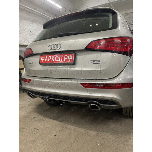 3551-A ORIS Фаркоп на Audi Q5 2008-2016 без выреза в бампере. Тип шара: A. Нагрузки: 1500/75 кг, масса фаркопа 19,2 кг (без электрики в комплекте)