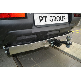 NPA-22-991124.00 PT GROUP Фаркоп с нержавеющей накладкой на Nissan Pathfinder R53 2022- без подрезки бампера. Тип шара: E (легкосъемный шар под квадрат). Нагрузки: 2750