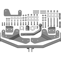 90912-A MOTODOR Фаркоп с оцинкованным шаром на Hyundai Starex 2008-2018, 2018-2023, Hyundai H1 2008-2018, 2018-2023. Необходима подрезка бампера. Тип шара: A. Нагрузки: 1500/100 кг, ма