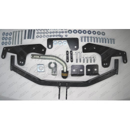 90912-A MOTODOR Фаркоп с оцинкованным шаром на Hyundai Starex 2008-2018, 2018-2023, Hyundai H1 2008-2018, 2018-2023. Необходима подрезка бампера. Тип шара: A. Нагрузки: 1500/100 кг, ма