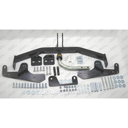 90912-A MOTODOR Фаркоп с оцинкованным шаром на Hyundai Starex 2008-2018, 2018-2023, Hyundai H1 2008-2018, 2018-2023. Необходима подрезка бампера. Тип шара: A. Нагрузки: 1500/100 кг, ма
