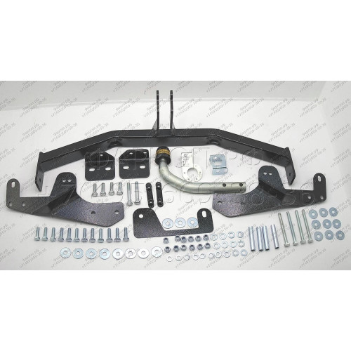 90912-A MOTODOR Фаркоп с оцинкованным шаром на Hyundai Starex 2008-2018, 2018-2023, Hyundai H1 2008-2018, 2018-2023. Необходима подрезка бампера. Тип шара: A. Нагрузки: 1500/100 кг, масса фаркопа 20,8 кг (без электрики в комплекте)