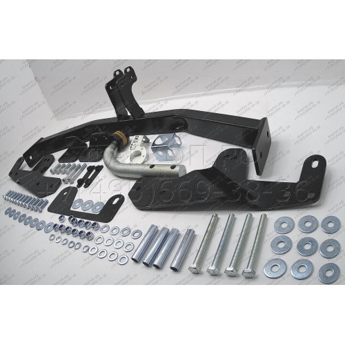 90912-A MOTODOR Фаркоп с оцинкованным шаром на Hyundai Starex 2008-2018, 2018-2023, Hyundai H1 2008-2018, 2018-2023. Необходима подрезка бампера. Тип шара: A. Нагрузки: 1500/100 кг, масса фаркопа 20,8 кг (без электрики в комплекте)