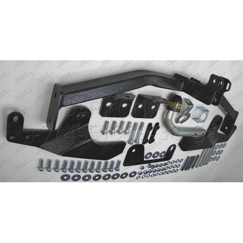 90912-A MOTODOR Фаркоп с оцинкованным шаром на Hyundai Starex 2008-2018, 2018-2023, Hyundai H1 2008-2018, 2018-2023. Необходима подрезка бампера. Тип шара: A. Нагрузки: 1500/100 кг, масса фаркопа 20,8 кг (без электрики в комплекте)