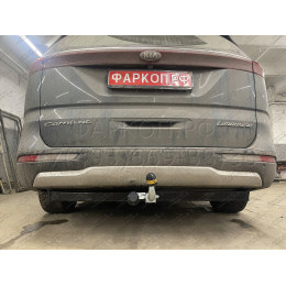 91009-A MOTODOR Фаркоп с оцинкованным шаром на Kia Carnival 2021- без выреза в бампере. Тип шара: A. Нагрузки 2000/100 кг, масса фаркопа 20,1 кг (без электрики в ком