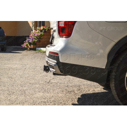 GAC-19-991124.00 PT GROUP Распродажа! Фаркоп с нержавеющей накладкой на GAC GS8 2019-2023 без подрезки бампера. Тип шара: E (легкосъемный шар под квадрат). Нагру