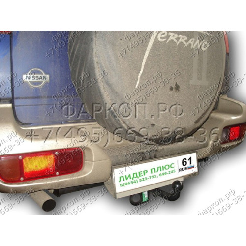 N112-A Лидер-плюс ТСУ для Nissan Terrano 2 1993-2002 без снятия и выреза бампера. Нагрузки: 1500/75 кг, масса фаркопа 11,62 кг (без электрики в комплекте)