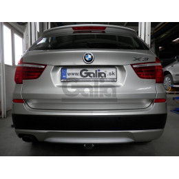 B019C GALIA Полностью оцинкованный фаркоп на BMW X3 F25 2010-2017, BMW X4 F26 2014-2018, кроме моделей с M-пакетом. Подрозетник убирается за бампер. Тип шара: C (гори