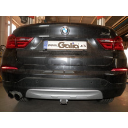 B019C GALIA Полностью оцинкованный фаркоп на BMW X3 F25 2010-2017, BMW X4 F26 2014-2018, кроме моделей с M-пакетом. Подрозетник убирается за бампер. Тип шара: C (гори