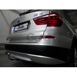 B019C GALIA Полностью оцинкованный фаркоп на BMW X3 F25 2010-2017, BMW X4 F26 2014-2018, кроме моделей с M-пакетом. Подрозетник убирается за бампер. Тип шара: C (гори