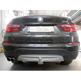 B019C GALIA Полностью оцинкованный фаркоп на BMW X3 F25 2010-2017, BMW X4 F26 2014-2018, кроме моделей с M-пакетом. Подрозетник убирается за бампер. Тип шара: C (гори