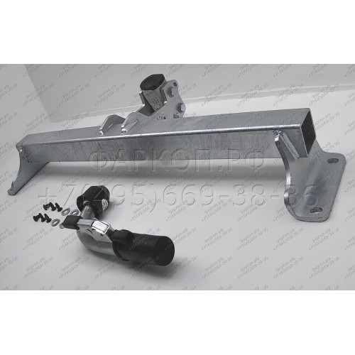 B019C GALIA Полностью оцинкованный фаркоп на BMW X3 F25 2010-2017, BMW X4 F26 2014-2018, кроме моделей с M-пакетом. Подрозетник убирается за бампер. Тип шара: C (горизонтальный съемный). Установка без выреза бампера. Нагрузки: 2400/100 кг, масса фаркопа 1