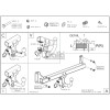 B019V GALIA Полностью оцинкованный фаркоп на BMW X3 F25 2010-2017, BMW X4 F26 2014-2018, кроме моделей с M-пакетом. Подрозетник убирается за бампер. Тип шара: AV (вертикальное быстросъемное крепление шара на ключе). Установка без выреза бампера. Нагрузки: