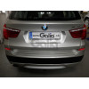 B019V GALIA Полностью оцинкованный фаркоп на BMW X3 F25 2010-2017, BMW X4 F26 2014-2018, кроме моделей с M-пакетом. Подрозетник убирается за бампер. Тип шара: AV (вертикальное быстросъемное крепление шара на ключе). Установка без выреза бампера. Нагрузки: