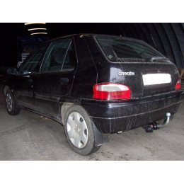C009C GALIA Полностью оцинкованный фаркоп на Citroen Saxo 1995-2003, Peugeot 106 1995-2003. Тип шара: C (горизонтальный съемный). Установка без снятия и выреза бампер